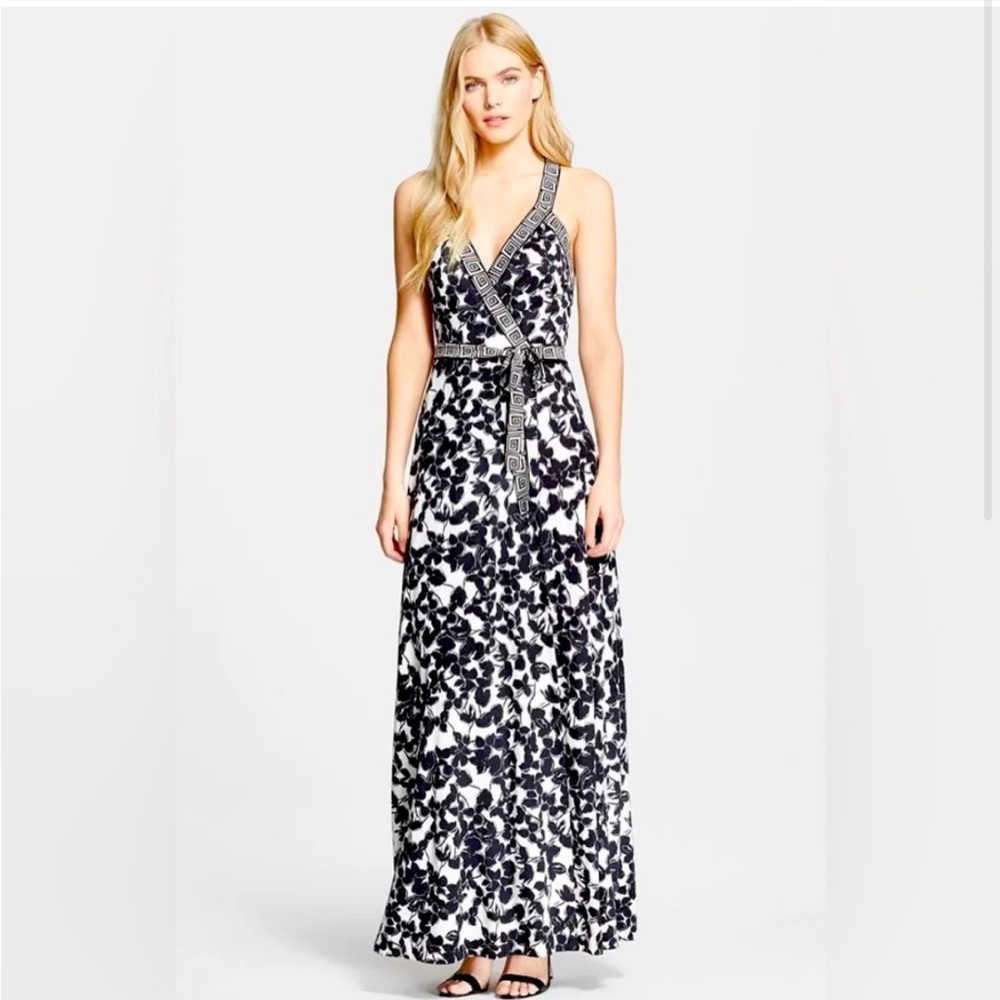 Diane Von Furstenberg DVF Samson in Eden Garden Silk Wrap Maxi Dress